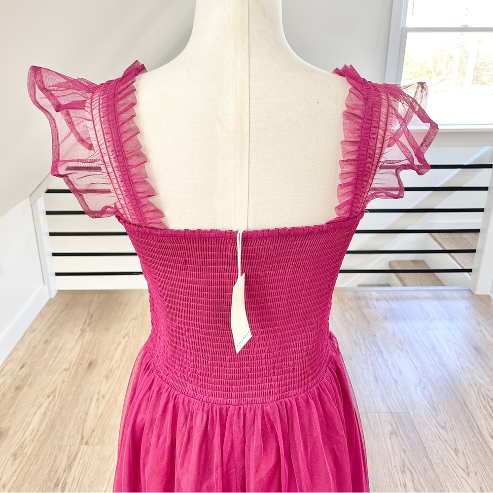 Tulle gown NWT S L Melloday Fuchsia, purple, pink tulle maxi dress - Picture 8 of 8